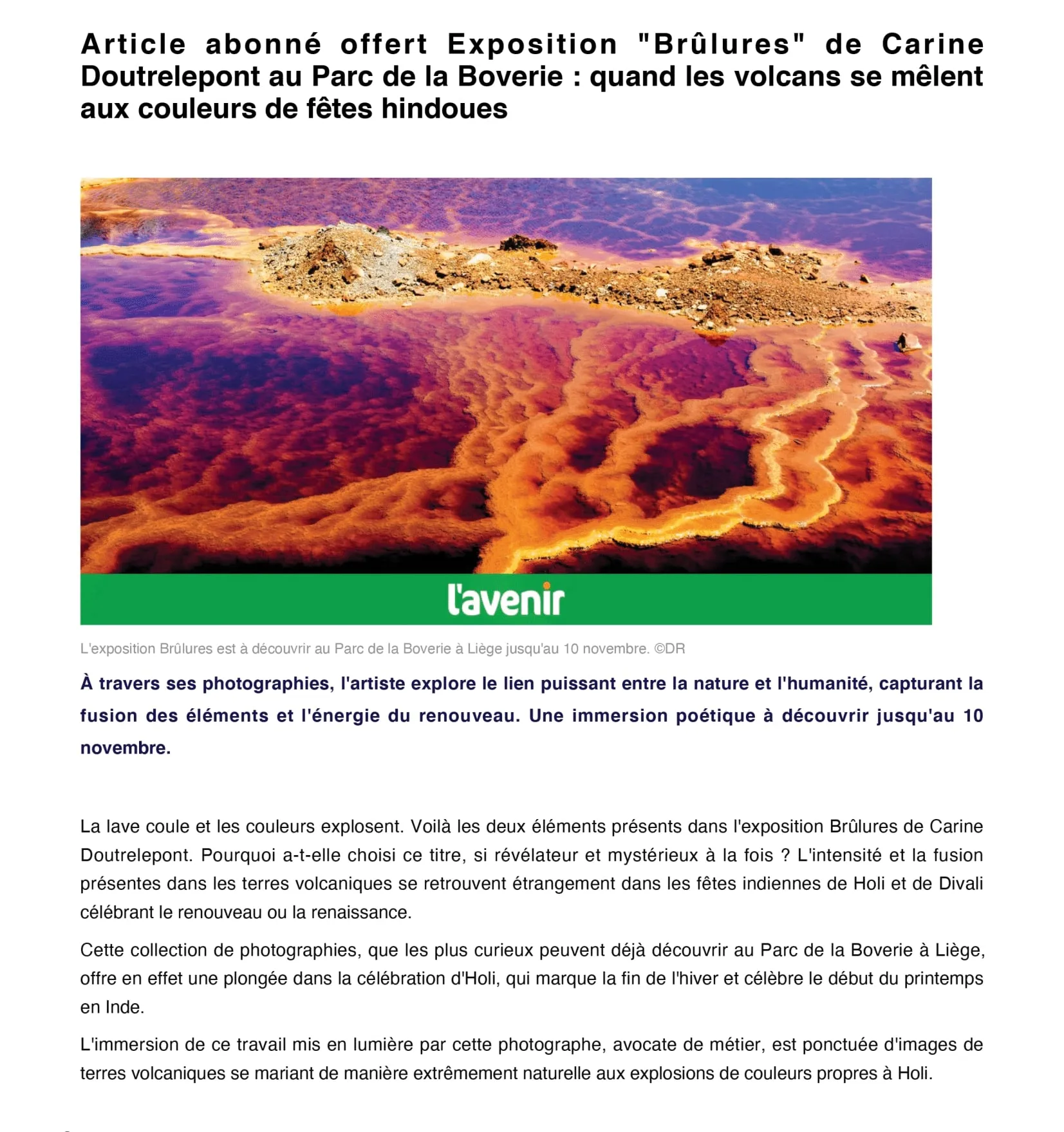 Press Release l'avenir